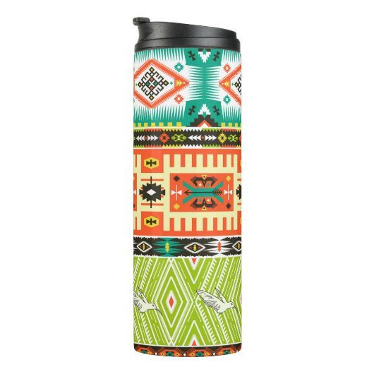 Bouteilles Isothermes Motif tribal transparent avec éléments géométrique (Tourné sur la droite)