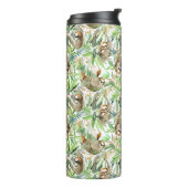 Bouteilles Isothermes Motif tropical de paresse d'aquarelle (Tourné sur la gauche)