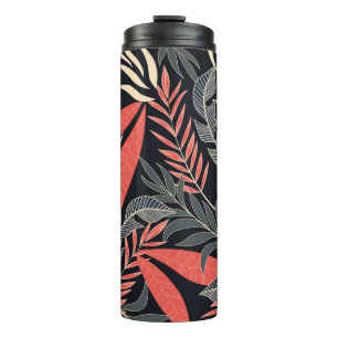 Bouteilles Isothermes Motif tropical d'été transparent avec jaune vif