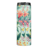 Bouteilles Isothermes motif tropical fleuri sans coutures avec hibiscus  (Dos)