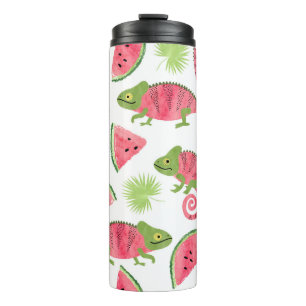 Bouteilles Isothermes Motif tropical sans couture avec cha d'aquarelle m