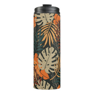 Bouteilles Isothermes Motif tropical transparent tendance avec orange vi