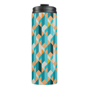 Bouteilles Isothermes Motif turquoise et orange de formes