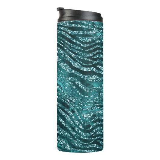 Bouteilles Isothermes Motif turquoise Ombre Glam Parties scintillant Tig (Tourné sur la droite)