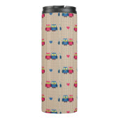 Bouteilles Isothermes Motif vérifié avec des hiboux d'amour (Dos)