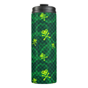 Bouteilles Isothermes Motif vert d'Emo avec des cercles