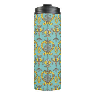 Bouteilles Isothermes Motif vintage Art Nouveau sans faille. paroi vinta