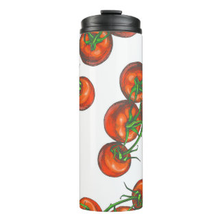 Bouteilles Isothermes motif vintage couleur transparente avec du végétal