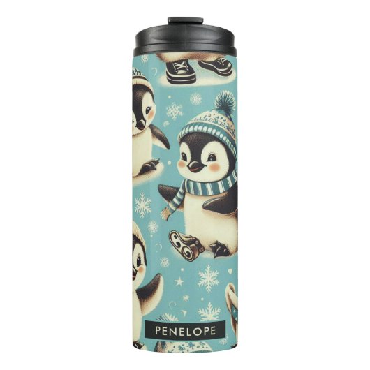 Bouteilles Isothermes Motif vintage Cute Penguin (Devant)