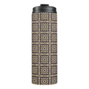 Bouteilles Isothermes Motif vintage de damassé d'art, d'or
