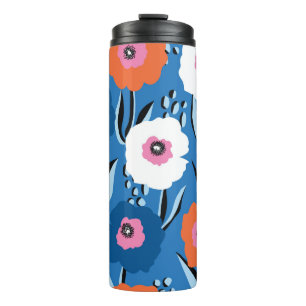 Bouteilles Isothermes Motif vintage sans couture grand rouge blanc et bl