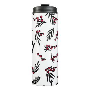 Bouteilles Isothermes motif vintage sans soudure avec l'hiver tiré à la