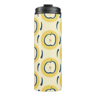 Bouteilles Isothermes Motif vintage sans soudure avec pomme.