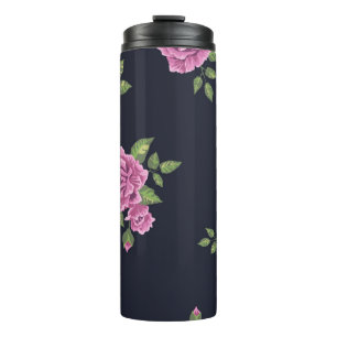 Bouteilles Isothermes motif vintage sans soudure sous forme de fleur p
