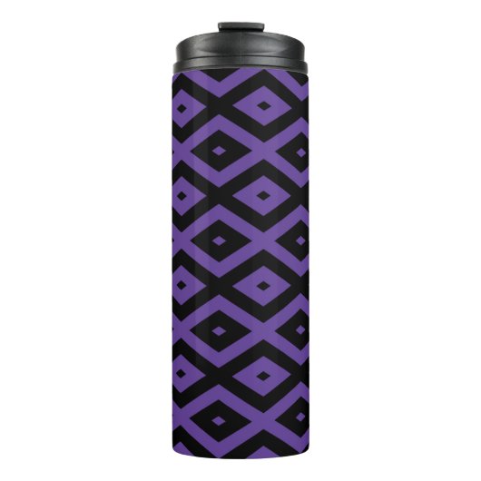 Bouteilles Isothermes Motif violet et diamant noir (Devant)
