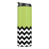 Bouteilles Isothermes Motif Zigzag noir et blanc, Chevron, Vert (Tourné sur la droite)