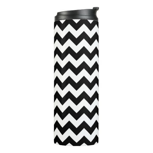 Bouteilles Isothermes Motif Zigzag noir et blanc, Motif Chevron (Tourné sur la gauche)