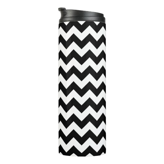 Bouteilles Isothermes Motif Zigzag noir et blanc, Motif Chevron (Tourné sur la droite)