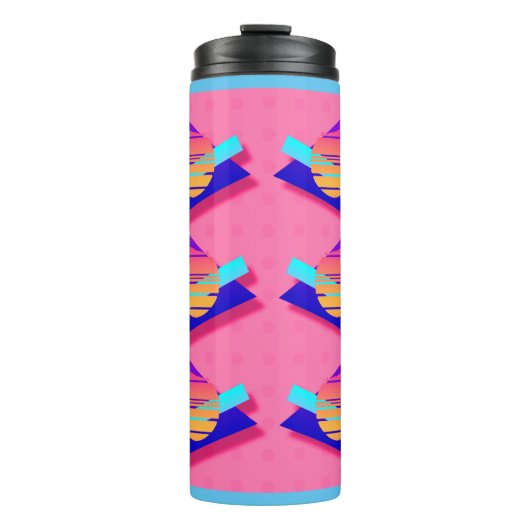 Bouteilles Isothermes Motifs du triangle rose chaud Memphis Neon (Devant)