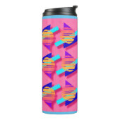 Bouteilles Isothermes Motifs du triangle rose chaud Memphis Neon (Tourné sur la gauche)