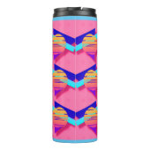 Bouteilles Isothermes Motifs du triangle rose chaud Memphis Neon (Dos)