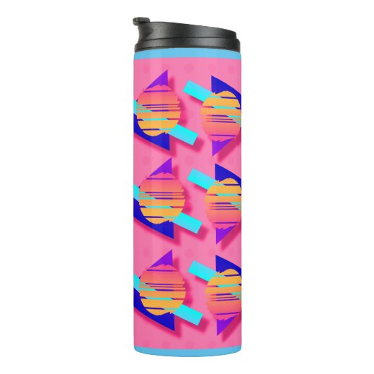 Bouteilles Isothermes Motifs du triangle rose chaud Memphis Neon (Tourné sur la droite)