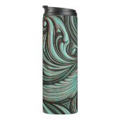 Bouteilles Isothermes Motifs occidentaux à outils Turquoise et Chocolat (Tourné sur la droite)