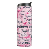 Bouteilles Isothermes Motivation Cancer du sein (Tourné sur la gauche)