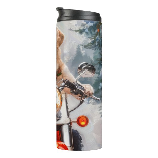 Bouteilles Isothermes Moto à chiens Labrador Noël (Tourné sur la droite)