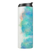 Bouteilles Isothermes Mousse de mer Marbre Marbre Nom Abstrait Monogramm (Tourné sur la gauche)