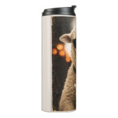 Bouteilles Isothermes Moutons Cool Buvant un Café Glacé (Tourné sur la gauche)