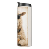 Bouteilles Isothermes Moutons Cool Buvant un Café Glacé (Tourné sur la droite)