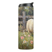 Bouteilles Isothermes Moutons de printemps avec peinture Fleur sauvage (Tourné sur la gauche)
