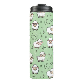 Bouteilles Isothermes Moutons mignons endormis et Lune avec Étoiles