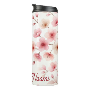 Bouteilles Isothermes Mouvement Sakura Motif Sans Couture Yoga Féminin