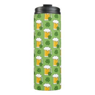 Bouteilles Isothermes Mug de bière irlandaise avec Motif Shamrock Clover