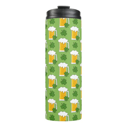 Bouteilles Isothermes Mug de bière irlandaise avec Motif Shamrock Clover (Devant)