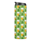 Bouteilles Isothermes Mug de bière irlandaise avec Motif Shamrock Clover (Tourné sur la droite)