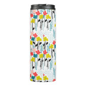 Bouteilles Isothermes Mug de voyage floral personnalisé avec nom (Dos)