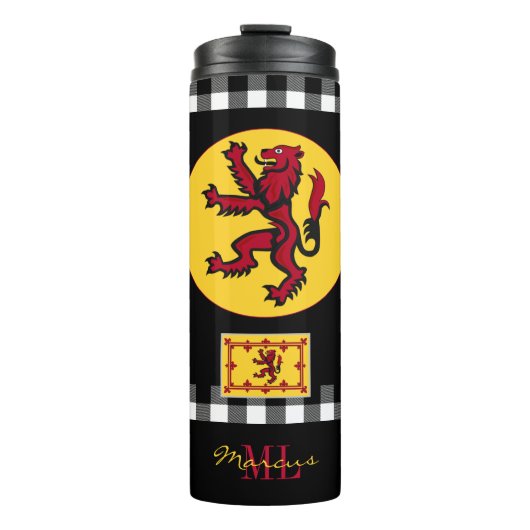 Bouteilles Isothermes Mug écossais patriotique, Drapeau écossais, Red Ra (Devant)