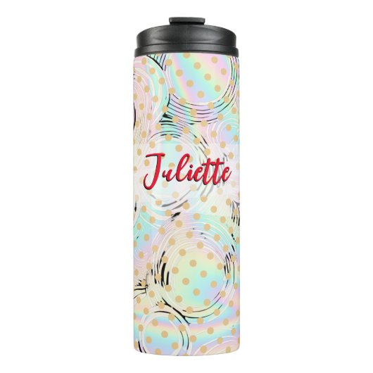 Bouteilles Isothermes Multicolor Polka Pointe Moderne Et Quirky (Devant)