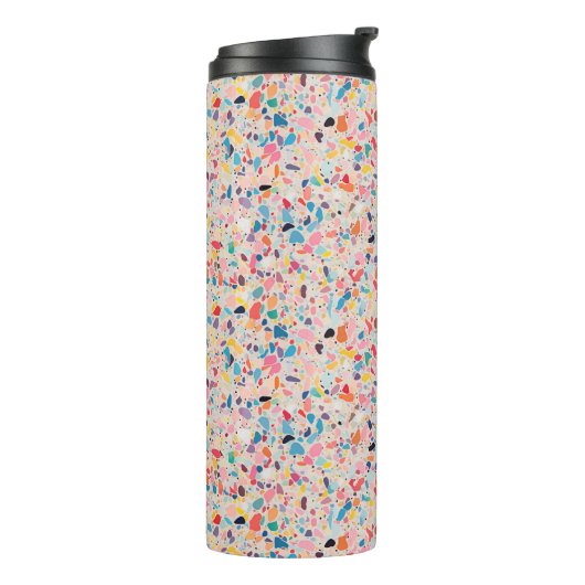 Bouteilles Isothermes Multicolore Rainbow Terrazzo motif (Tourné sur la gauche)
