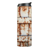 Bouteilles Isothermes Mur métallique rouillé (Tourné sur la gauche)