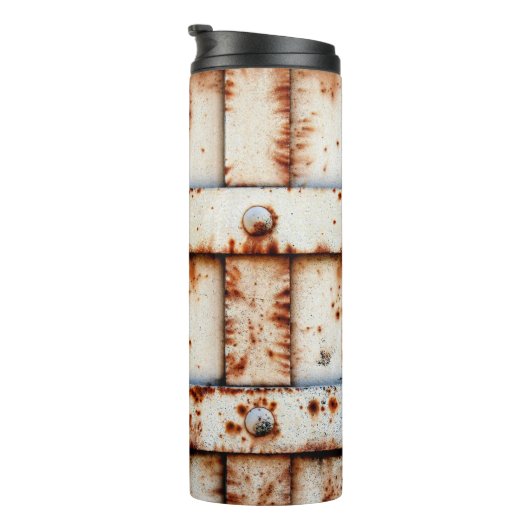 Bouteilles Isothermes Mur métallique rouillé (Tourné sur la droite)