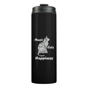 Bouteilles Isothermes Music Cats Happiness - Citation de l'amant musicie