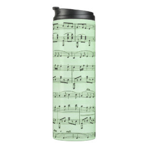 Bouteilles Isothermes Musique en feuille verte