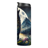 Bouteilles Isothermes Mystical Wolf Howling at Moon Surreal (Tourné sur la droite)
