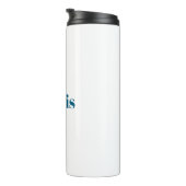 Bouteilles Isothermes Name Calligraphy Script Plain Simple White Blue (Tourné sur la droite)