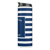 Bouteilles Isothermes Nautical Navy Blue Welcome Aboard Nom du bateau An (Tourné sur la droite)