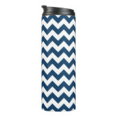 Bouteilles Isothermes Navy Zigzag, Navy Chevron, Motif géométrique (Tourné sur la droite)
